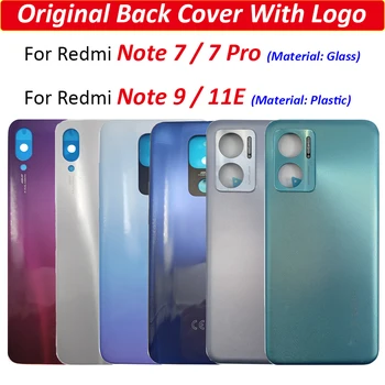 НОВИНКА Для Redmi Note 7 Pro, Задняя Крышка Батарейного Отсека, Сменный Корпус, Задняя Крышка С Боковой Кнопкой Для Xiaomi Redmi Note 9 11E Xiam