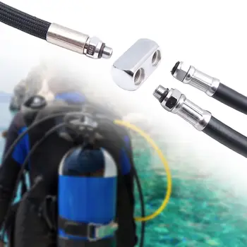 Соединитель адаптера регулятора для подводного плавания Латунь Износостойкое Оборудование для подводного плавания Аксессуары для труб низкого давления