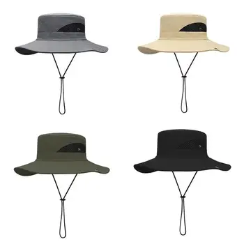 Прочная солнцезащитная шляпа, износостойкая мужская шляпа, водонепроницаемая многофункциональная дышащая походная кепка-ведро, защищающая от ультрафиолета, сохраняет прохладу