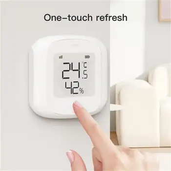 Датчик температуры и Влажности Tuya WIFI Zigbee Smart Home Applicance Scene Linkage Термометр Alexa Google Home Голосовое Управление