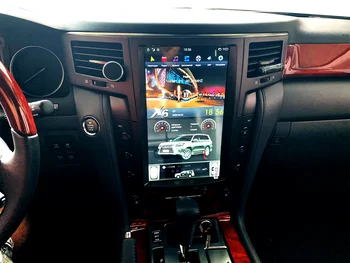 13,6-дюймовый автомобильный радио-мультимедийный плеер HD с вертикальным экраном для LEXUS LX570 2007-2015 Android Tesla style автомобильный аудио-видеоплеер