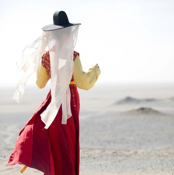 Шляпа с драпировкой Тан Шинв - путешествие с костюмом в стиле реставрации, костюм Хань со шляпой с большими полями