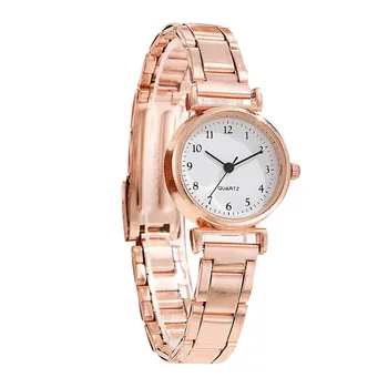 Роскошные наручные часы для женщин, модные аналоговые кварцевые часы с ремешком из нержавеющей стали, женские часы, повседневные цифровые часы-браслет