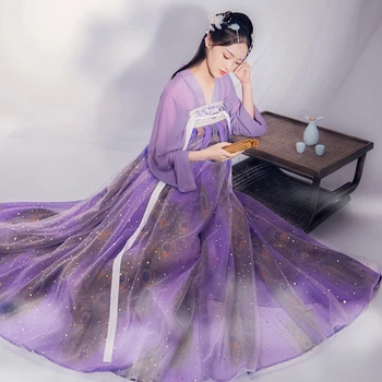 Традиционное китайское Новогоднее платье, женское Платье Феи, народный танец, вышивка, вечеринка, Сценическое представление, Древние костюмы принцессы
