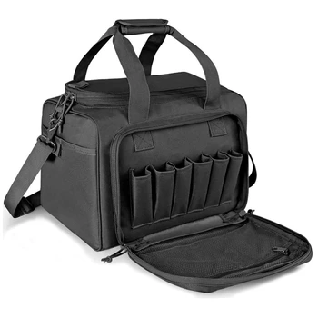Тактическая наплечная сумка для стрельбы из ручного оружия и патронов, спортивная сумка для стрельбы из пистолета с отделениями для магазинов для занятий спортом на открытом воздухе