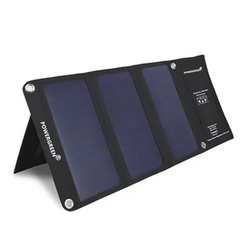 PowerGreen, Высокоэффективные водонепроницаемые панели SunPower, складное солнечное зарядное устройство мощностью 21 Вт с двумя USB-портами и SOS Для активного отдыха