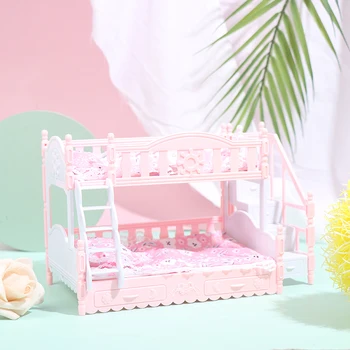 Кукольный домик миниатюрная имитация двуспальной кровати европейской принцессы кукольная мебель игрушки