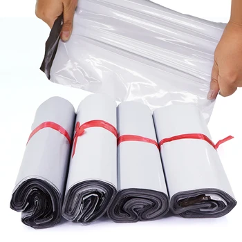20шт Полиэтиленовый пакет толщиной 0,12 мм, белое самоклеящееся уплотнение, Водонепроницаемая Курьерская сумка, упаковка, экспресс-сумка, Конверт, сумки для хранения