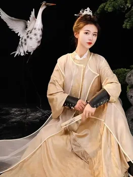 Мужские халаты Hanfu В традиционном китайском стиле, сценическая одежда для косплея фехтовальщика, пара мужчин и женщин, древний народный костюм эпохи Тан