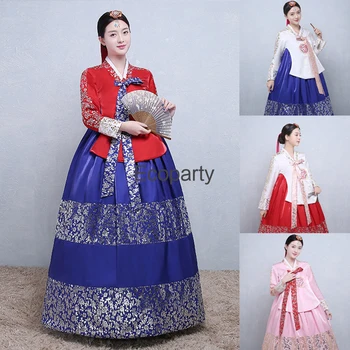 Новая Традиционная Корейская Одежда Для Женщин Ханбок Высококачественный Древний Костюм Женское Роскошное Национальное Свадебное Платье Для Выступлений