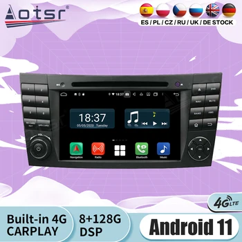 128 Г Carplay Мультимедиа Стерео Android 11 Экран Для Mercedes Benz E Class W211 CLS W219 GPS Навигация Радиоприемник Головное Устройство