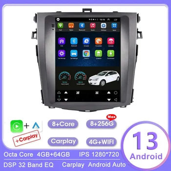 Автомобильный стереоприемник Android с вертикальным экраном для Toyota Corolla E140/150 2007 2008 2009-2013 Мультимедийный плеер 2 Din DVD колонки