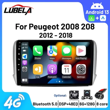 2Din Android Carplay Android Auto Wireless 4g wifi RDS Авторадио Для Peugeot 2008 208 Серии 2012-2018 Стерео Радио Сабвуфер