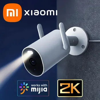 Наружная камера Xiaomi AW300 Ultra-clear 2K IP66, водонепроницаемая, полноцветное наблюдение ночного видения, распознавание человека, голосовой вызов