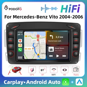 Podofo Android 12 Автомобильный Стерео Радио 7 