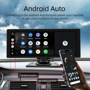 Автомобильный сенсорный экран 10,26 дюйма, портативный беспроводной Carplay Android Auto, автомобильный хост с центральным управлением, регистратор вождения.