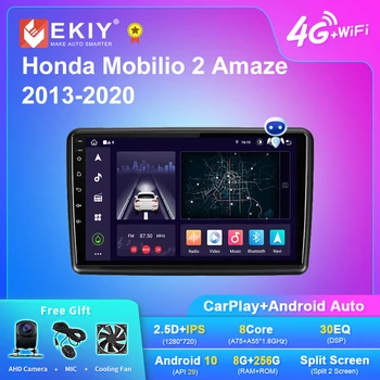 Автомобильный Радиоприемник EXYI X7 Android 10 Для Honda Mobilio 2 Amaze 2013-2020 RHD Мультимедийный Видеоплеер Головное Устройство Navi Carplay Auto No 2Din