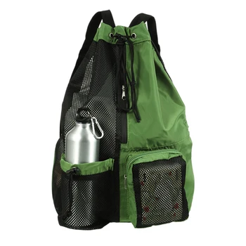 Сетка рюкзак для альпинизма пешие прогулки плаванье тренажерный зал шнурок сумки Спорт на открытом воздухе сумки футбольный мяч хранения