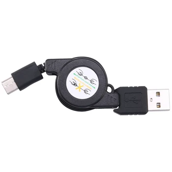 Новый USB Type C USB 3.1 Выдвижной кабель Зарядное устройство Зарядный кабель Type-C USB-C Черный