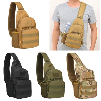 Тактический уличный рюкзак Molle, водонепроницаемая нагрудная сумка для скалолазания, походная сумка через плечо, сумка-мессенджер для рыбалки, охоты, Wargame CS Shooting