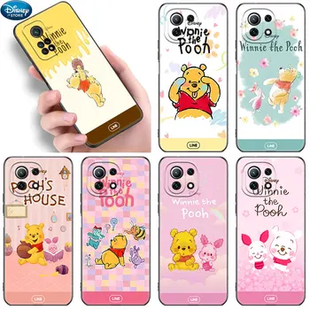 Чехол Disney Winnie the Pooh Bear Для Xiaomi Mi 12 11 Lite NE 11i 11T 12S 12X F1 POCO C40 X4 X3 NFC GT F3 M3 M4 Pro Черный Чехол