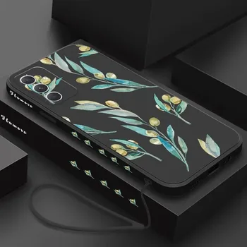 Ретро Чехол с цветочными Листьями Для Samsung Galaxy A54 A34 A14 A53 A52 A33 A13 A32 A24 A23 5G 4G A73 A52S A71 A51 Силиконовый Чехол для телефона