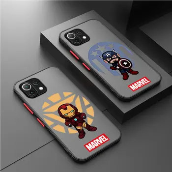 Чехол Marvel Hero Iron Man для Xiaomi Mi 12T Pro 12 13 Pro 13 Ultra 11T 11 Lite 10T 9T 12X Note 10 Lite 13 Матовый Чехол-Бампер