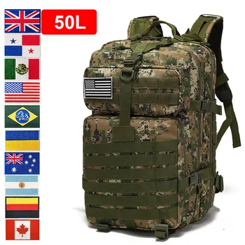 Рюкзак для путешествий, походов, кемпинга, мужской военно-тактический рюкзак, Спортивная сумка для скалолазания, охоты, походного снаряжения 30 л 50 л