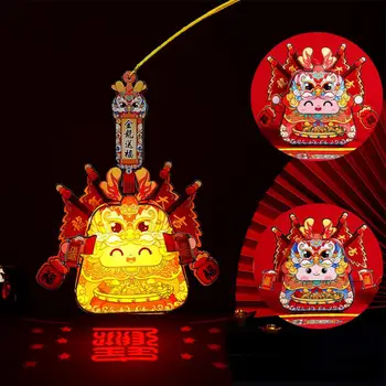 Набор для изготовления фонаря Детский фонарь с драконом Китайский Новогодний набор фонарей с мультяшным драконом своими руками для детей Весенний фестиваль ручной работы