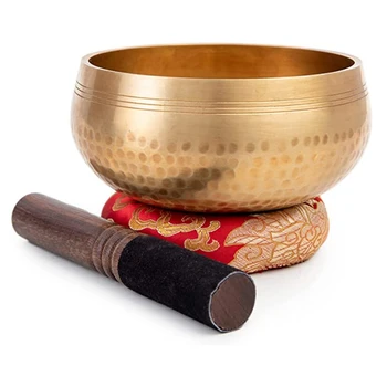 Тибетская Поющая чаша, Набор запасных частей, Легко играть для начинающих - Медитация осознанности ручной работы, Общее звучание