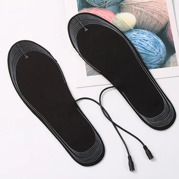 Обувь с USB подогревом, 1 Пара Стелек, Грелка для ног, Носки для ног, Коврик для зимних видов спорта на открытом воздухе, Греющие стельки, Зимняя подошва