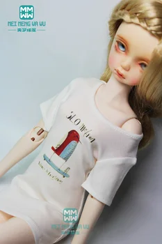 Кукольная одежда BJD accessoris для 42-45 см, 1/4 куклы BJD, модная одежда для отдыха, мультяшные картинки, длинная футболка, праздничные подарки для девочек