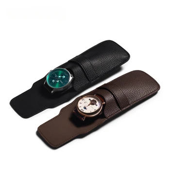 Новая высококачественная сумка для хранения часов из искусственной кожи, портативные часы, защитная сумка для хранения часов, шкатулки и упаковка для ювелирных изделий