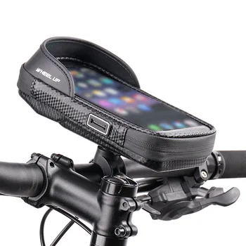 Прочная велосипедная сумка Сумка для хранения руля Высококачественные корзины Поворотный Сенсорный экран Водонепроницаемые Аксессуары на 360 градусов