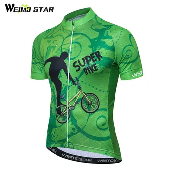 Weimostar Зеленая Летняя Велосипедная Майка, Дышащая Велосипедная рубашка с коротким рукавом, Быстросохнущая Велосипедная одежда MTB, Велосипедная Майка Ciclismo