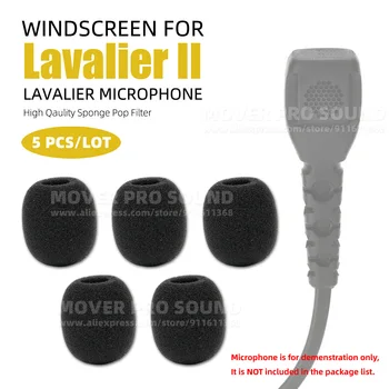 Для микрофона RODE LAVALIER II 2nd Gen 2 Wireless Pro с лацканами, губчатый поп-фильтр, зажим для галстука на крышке микрофона, защитное пенопластовое ветровое стекло