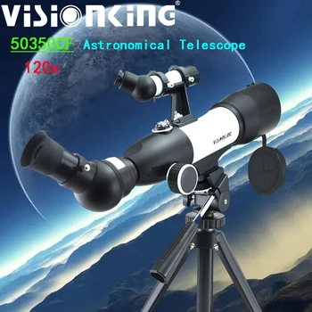 Visionking 50350CF 120X Профессиональный Рефракторный Астрономический телескоп Портативный Монокуляр с компасом Наблюдение за звездами Кемпинг