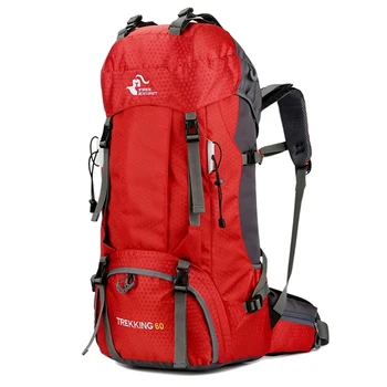 60-литровые походные рюкзаки для кемпинга, мужские туристические рюкзаки на открытом воздухе, нейлоновая спортивная сумка для скалолазания, путешествий с дождевиком Free Knight