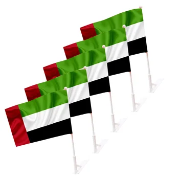 Автомобильные флаги Объединенных Арабских Эмиратов, Национальный Маленький мини-автомобильный флаг Объединенных Арабских Государств для наружного декора стен за дверью с шестом