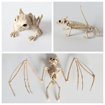 Пластиковые украшения в виде черепа животного, скелета, ужасов на Хэллоуин, скорпиона, летучей мыши, кости черепа паука
