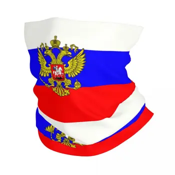 Зимняя повязка с Российским Флагом, Утеплитель для шеи, Мужская Женская Лыжная трубка для Бега, Шарф, Бандана для лица, Гетра