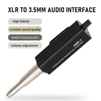 Портативный усилитель для наушников Конвертер XLR в аудиоинтерфейс 3,5 мм Алюминиевый сплав, используемый в преобразователе Stage Performance Studio