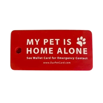 Брелок для экстренных контактов с домашними животными и брелоки с карточками вызова экстренных контактов, оповещение о том, что собака, кошка дома одна.