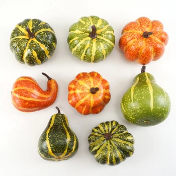 8 упаковок мини-искусственной Тыквы для Хэллоуина, имитирующей декор из овощей, Поделки на Хэллоуин, украшение для домашней вечеринки, Урожай на ферме