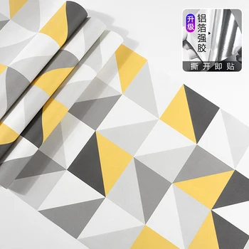 Геометрические обои Nordic Ins Самоклеящаяся наклейка на стену с треугольным рисунком Фоновые обои для дивана в спальне гостиной