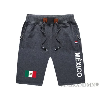 Соединенные Мексиканские Штаты Мексика мужские шорты пляжные новые мужские пляжные шорты флаг тренировки карман на молнии пот бодибилдинг Чистый хлопок