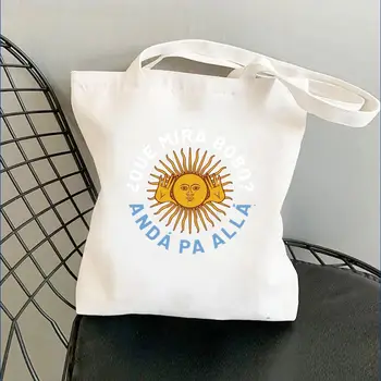Messi Аргентина, которая выглядит как сумка для покупок Miras Bobo, холщовая сумка-тоут, женская эко-сумка, сумки, женские сумки