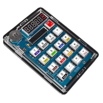 Калькулятор DIY Kit 51 Микроконтроллер Самодельный Цифровой ламповый калькулятор Учебный Электронный набор для сварки печатных плат