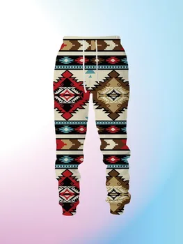 Новогодняя культура Майя, штаны Y2k, мужские осенне-зимние повседневные мужские спортивные штаны, топы с 3D-принтом, уличная одежда в стиле хип-хоп, брюки