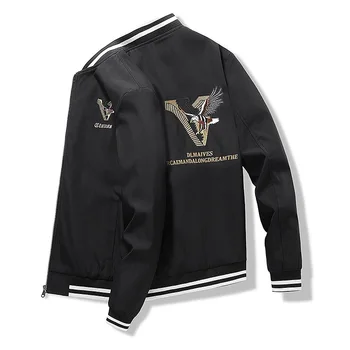 Модная брендовая дизайнерская весенняя куртка, мужские тренчи, Ветрозащитные куртки с вышивкой черного и белого Орла, тонкие куртки для мужчин азиатского размера